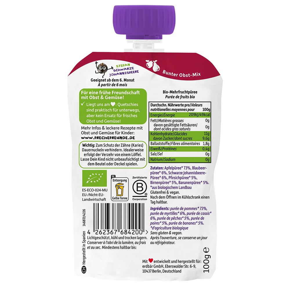 Bild: Freche Freunde Quetschie Regenbogenfrucht 