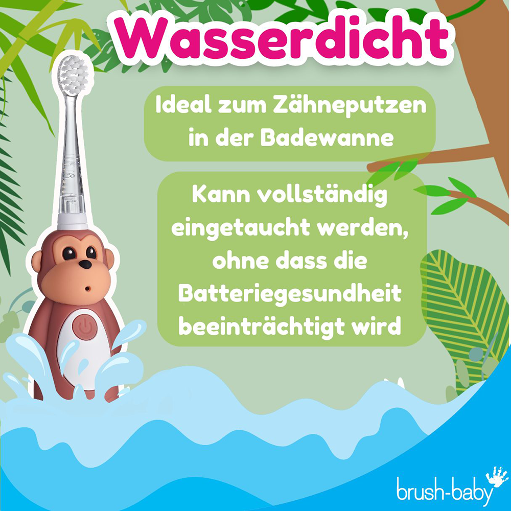 Bild: brush-baby Wild Ones Wiederaufladbare Elektrische Zahnbürste Mya Monkey 