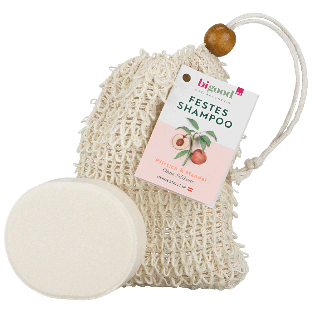 Bild: bi good Festes Shampoo Pfirsich & Mandel