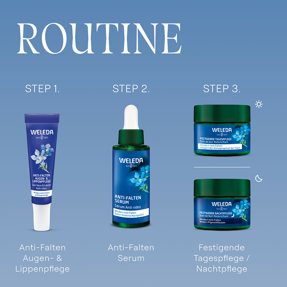 Bild: WELEDA Festigende Nachtpflege Blauer Enzian und Edelweiss 