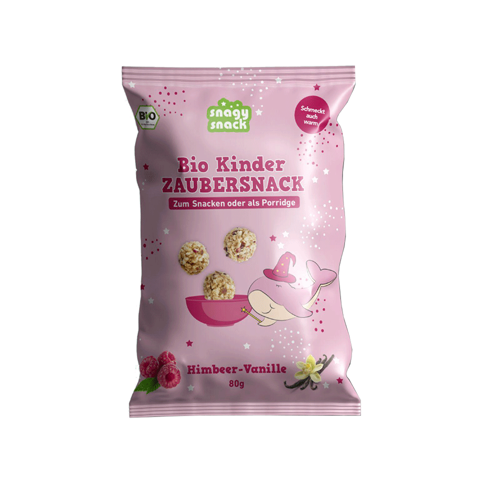 Bild: Snagy Bio Kinder Zaubersnack Himbeer Vanille 