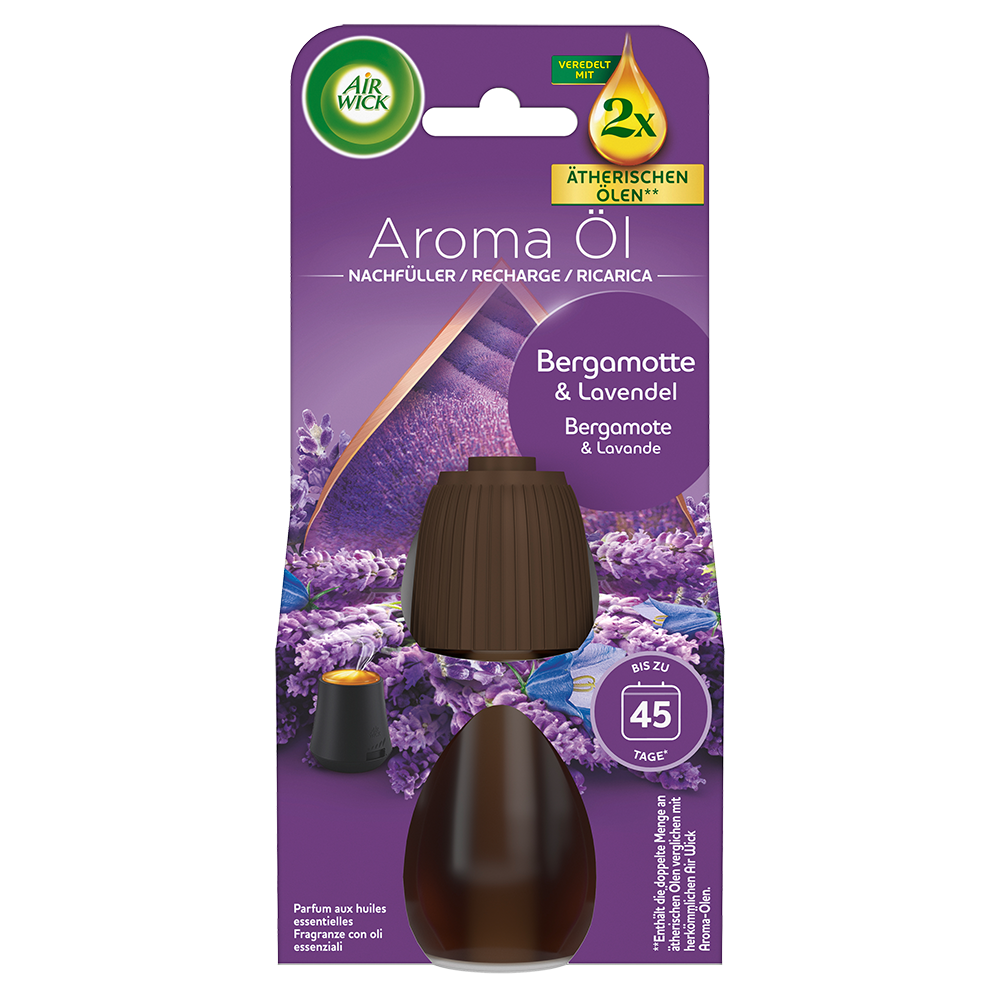 Bild: AIRWICK Aroma Öl Flakon Nachfüllung Bergamotte und Lavendel 