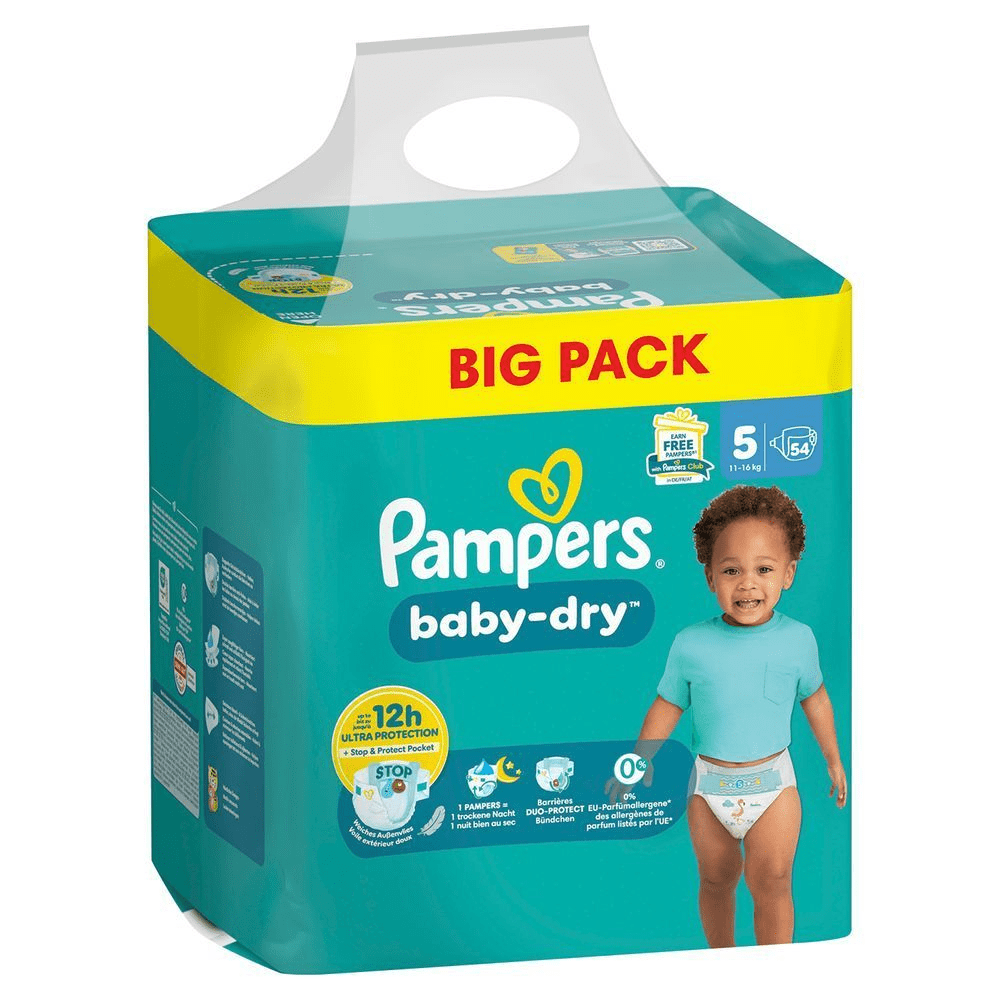 Bild: Pampers Baby-Dry Größe 5, 11kg-16kg, Big Pack 