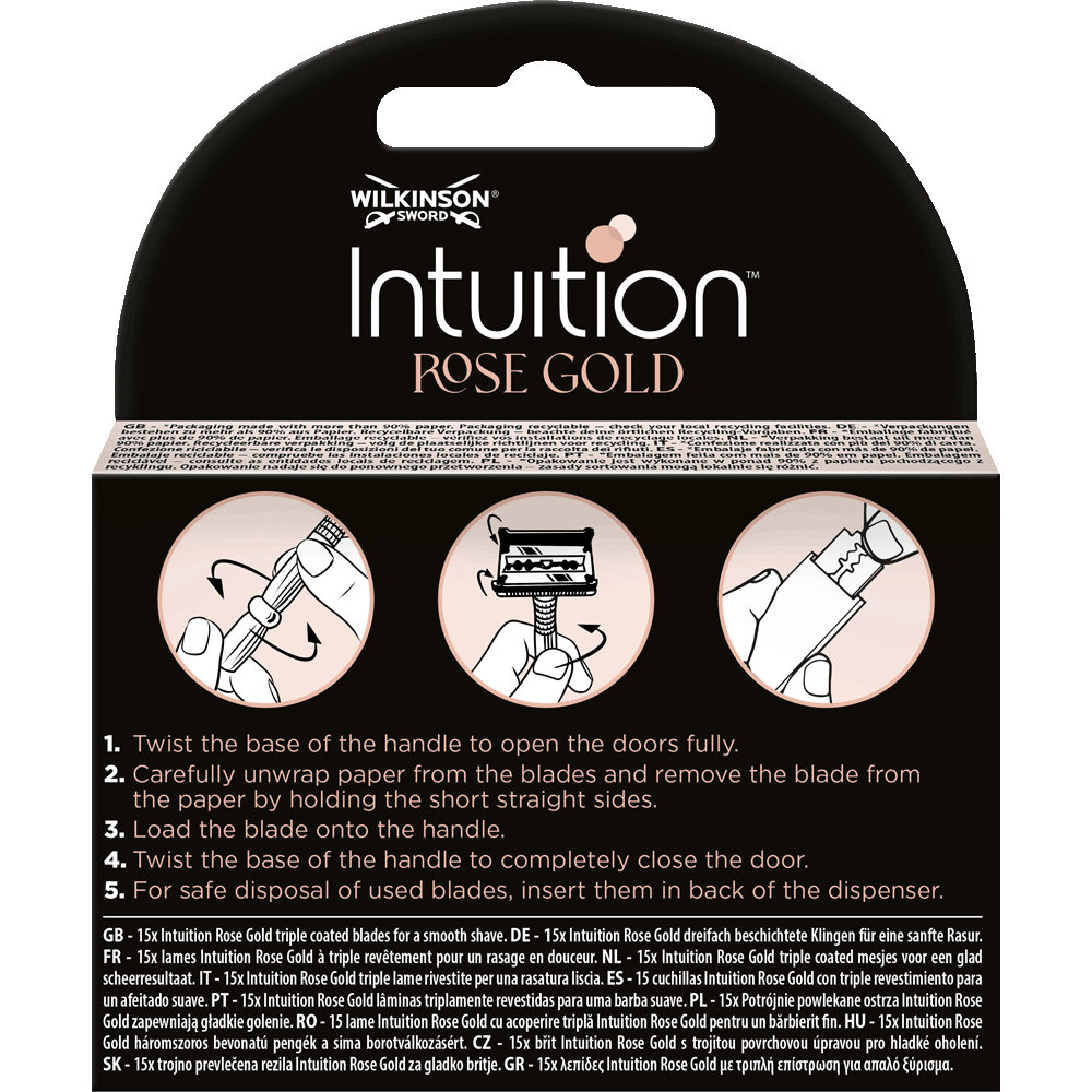 Bild: Wilkinson Intuition Rasierklingen Rose Gold