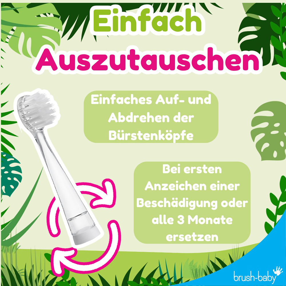 Bild: brush-baby Wild Ones Aufsteckbürsten 