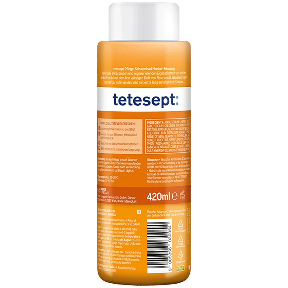 Bild: tetesept: Pflege-Schaumbad Muskel-Erholung 