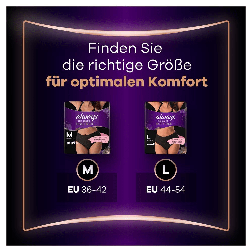 Bild: always Discreet Boutique Schwarz Inkontinenz-Höschen 