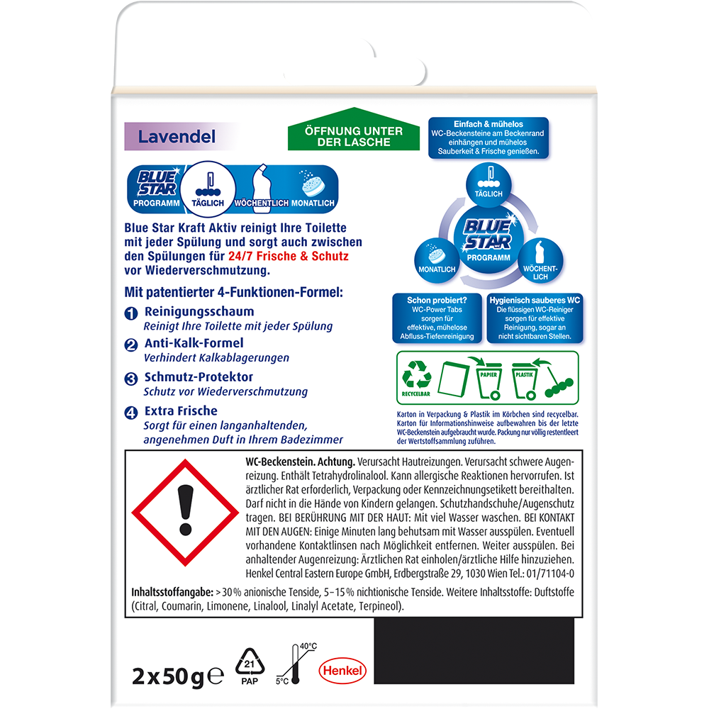 Bild: Blue Star Kraft Aktiv WC-Steine Lavendel 
