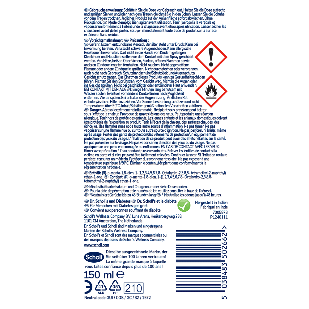 Bild: Scholl Schuh Deo Geruchsschutz 