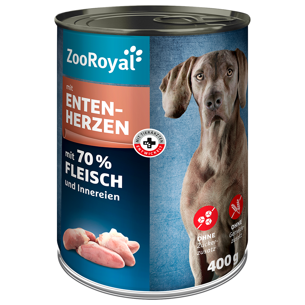 Bild: ZooRoyal Hundefutter mit Entenherzen 