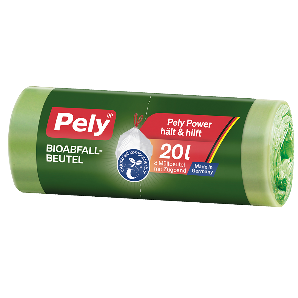 Bild: Pely Bio Müllbeutel mit Zugband 20L 