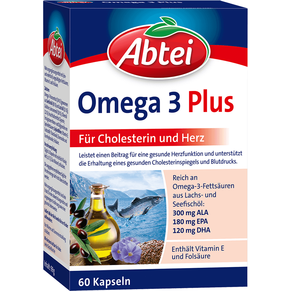 Bild: Abtei Omega 3 Plus Kapseln