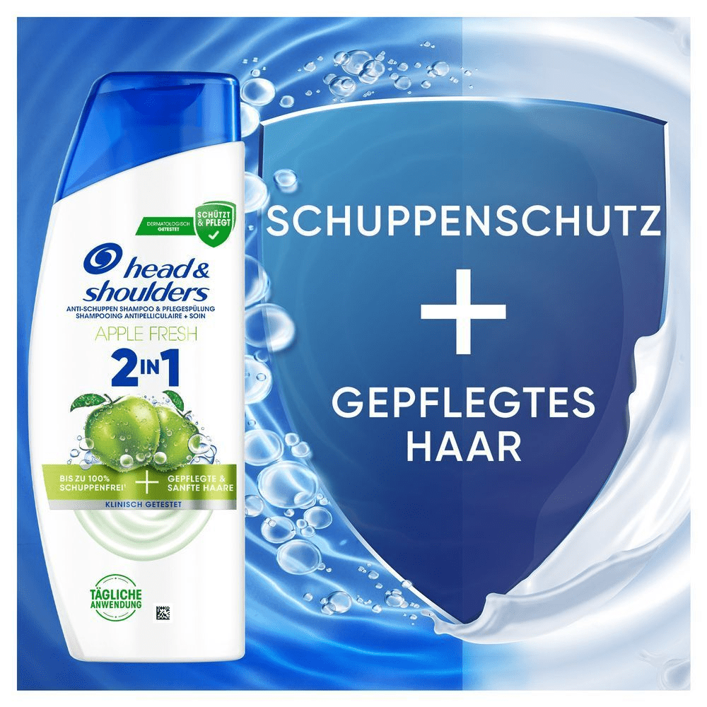 Bild: head & shoulders Apple Fresh 2-in-1 Anti-Schuppen Shampoo 