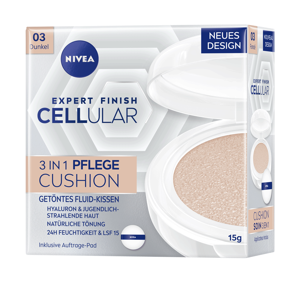Bild: NIVEA Hyaluron Cellular Filler 3in1 Pflege Cushion dunkel