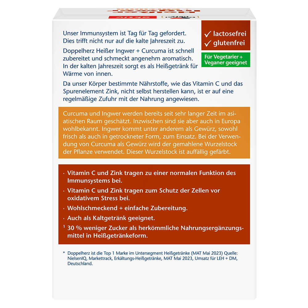 Bild: DOPPELHERZ Heißer Ingwer + Curcuma