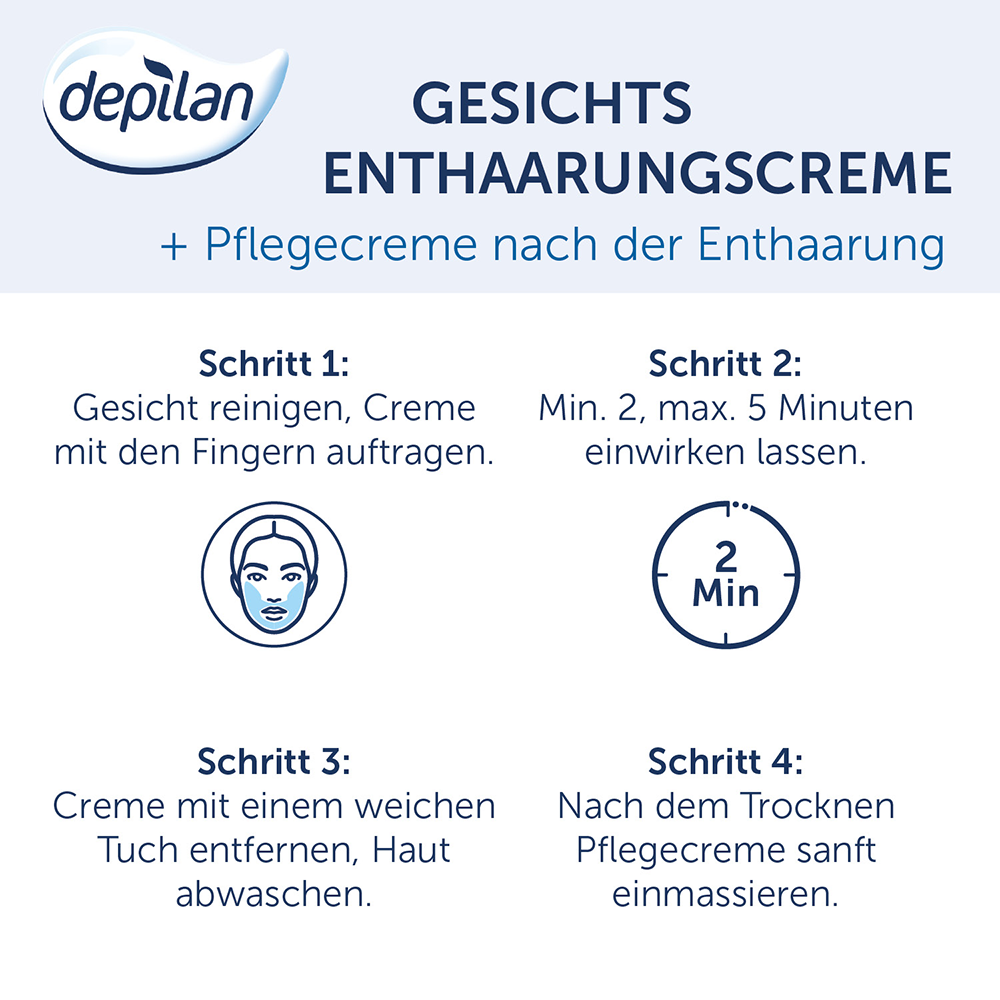 Bild: depilan Sensitive Skin Gesichtsenthaarungscreme 