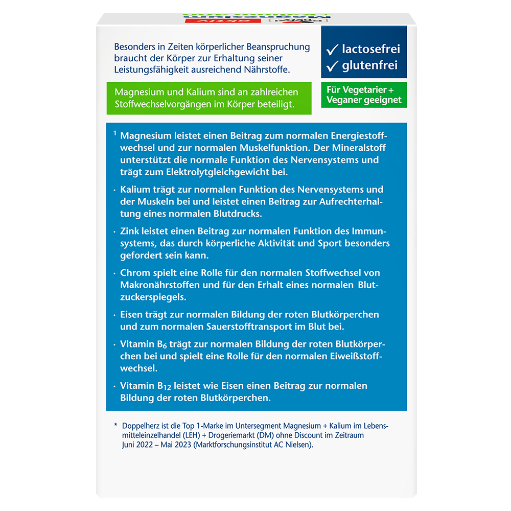Bild: DOPPELHERZ Magnesium + Kalium 400 