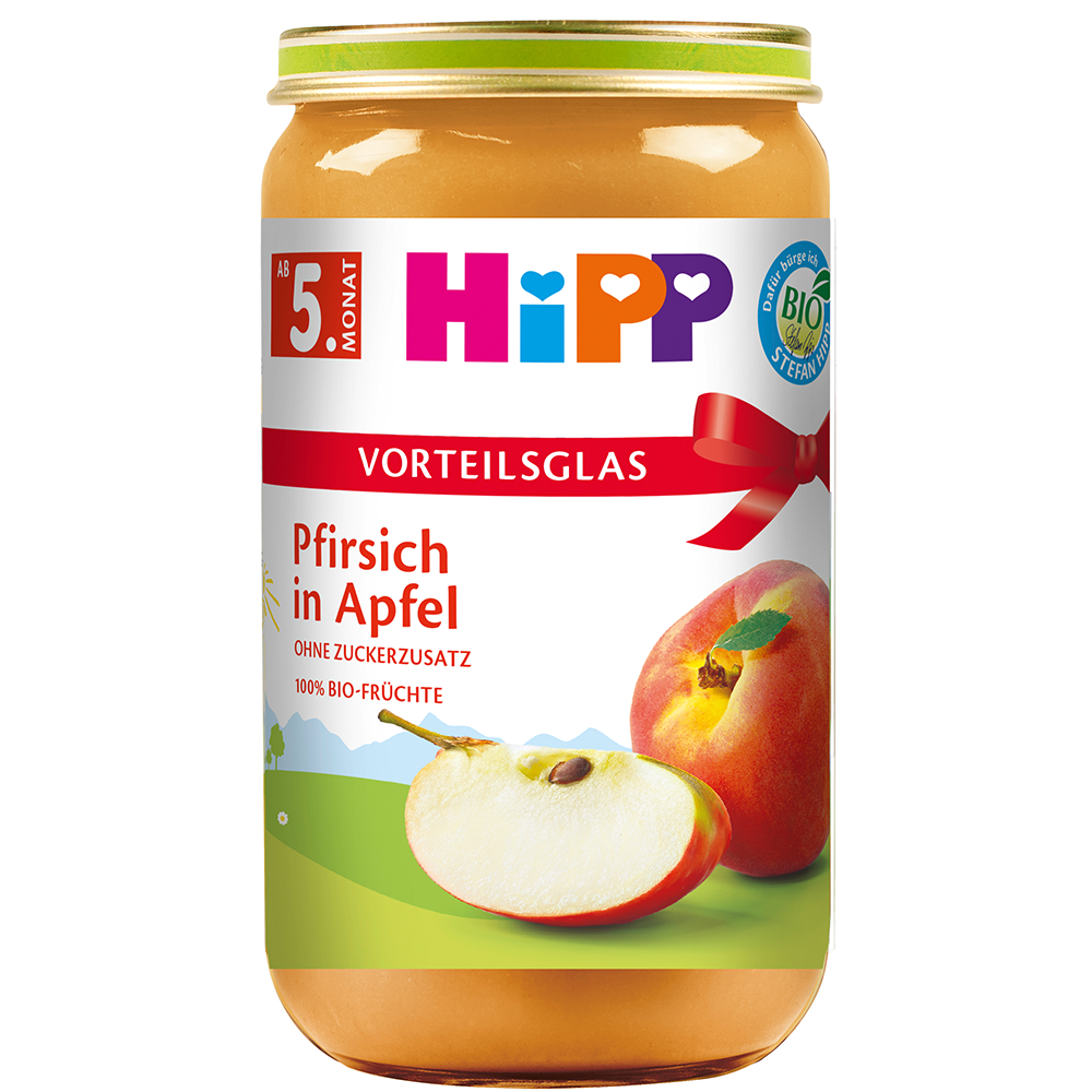 Bild: HiPP Pfirsich in Apfel