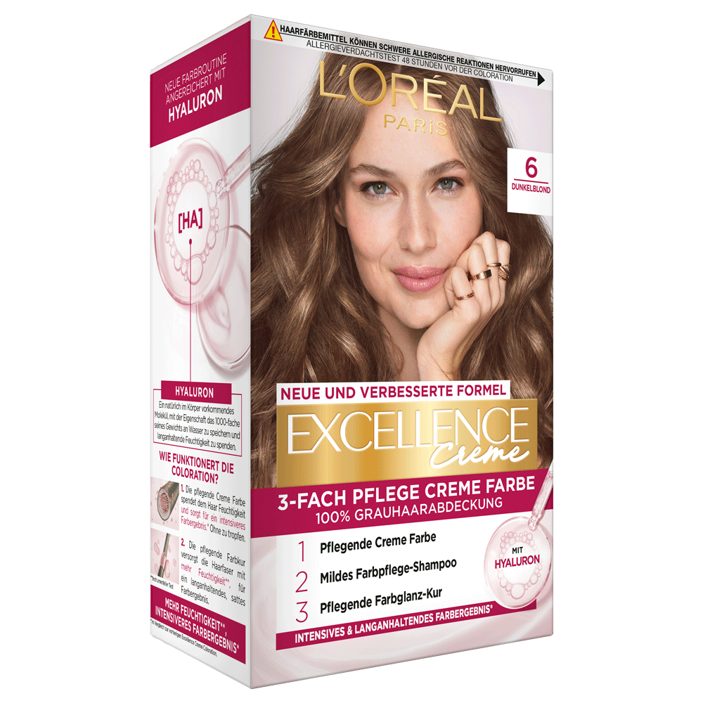 Bild: L'ORÉAL PARIS Excellence Creme-Coloration dunkelblond