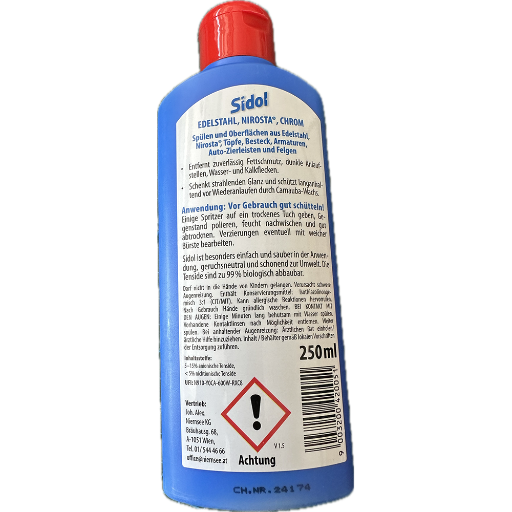 Bild: SIDOL Edelstahl Nirosta Chrom 