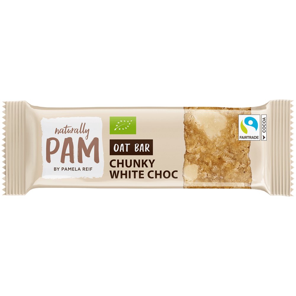 Bild: Naturally PAM by Pamela Reif Riegel Oat Bar Chunky White Choc