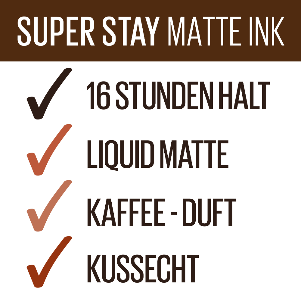 Bild: MAYBELLINE Superstay Matte Ink Lippenstift Coffee hazelnut hypnotizer