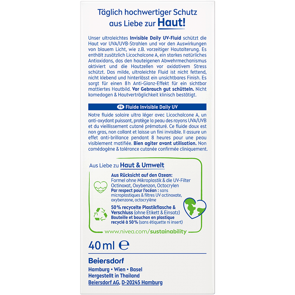 Bild: NIVEA Sun Invisible Daily UV-Fluid LSF 50+ 
