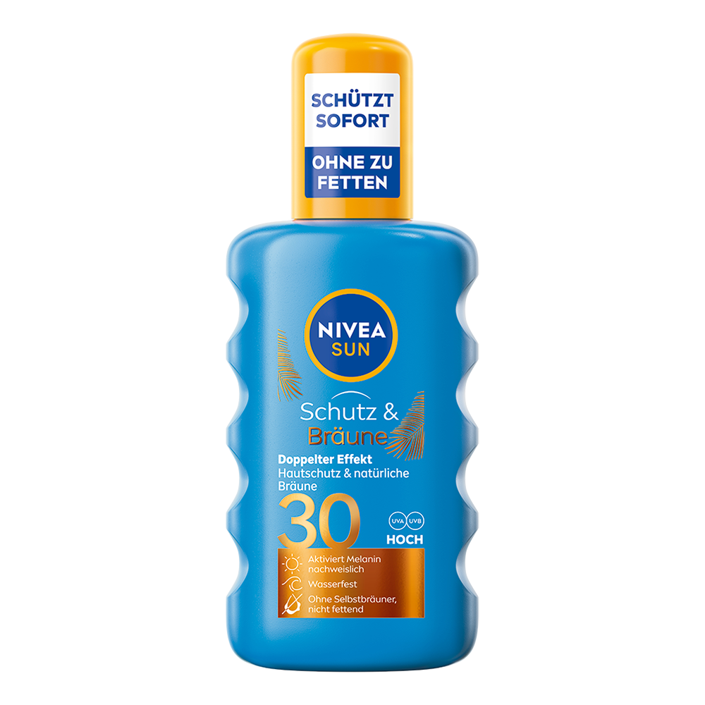 Bild: NIVEA Sun Sonnencreme Schutz und Bräune LSF 30 