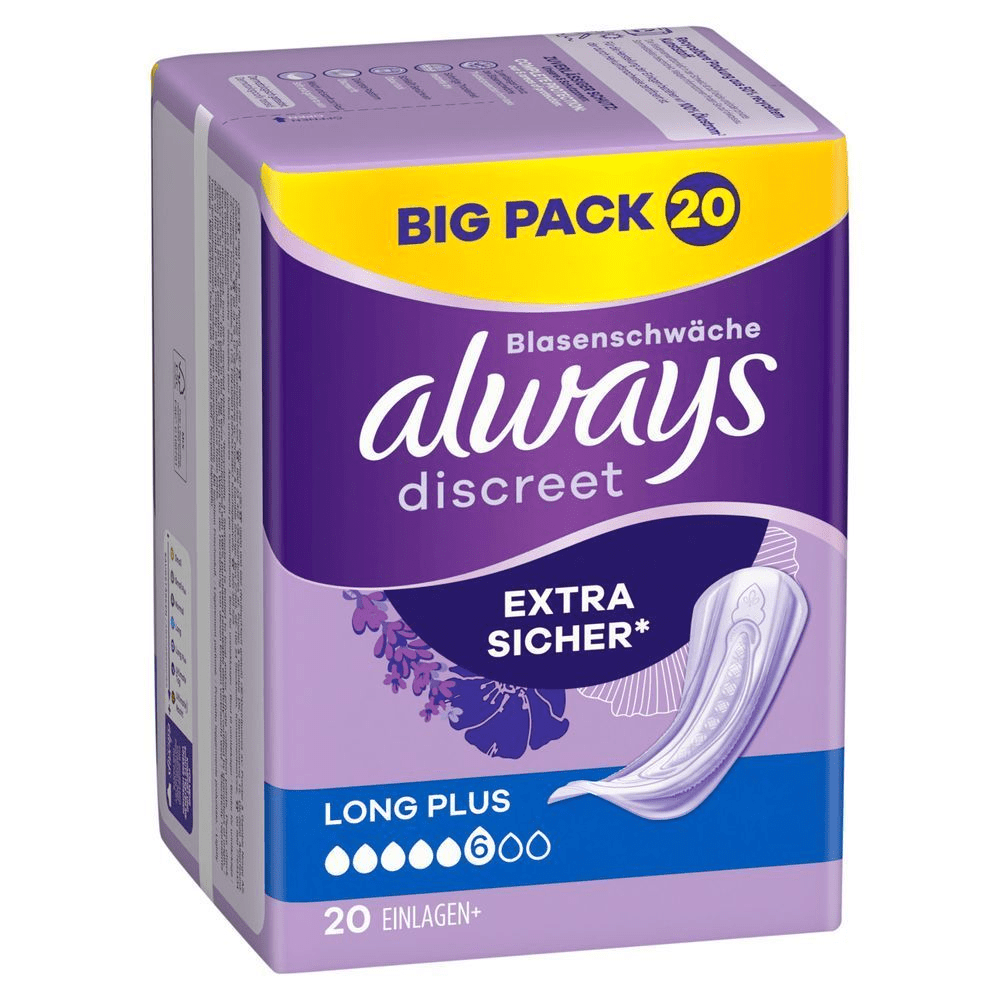 Bild: always Discreet Inkontinenzeinlagen Long Plus 