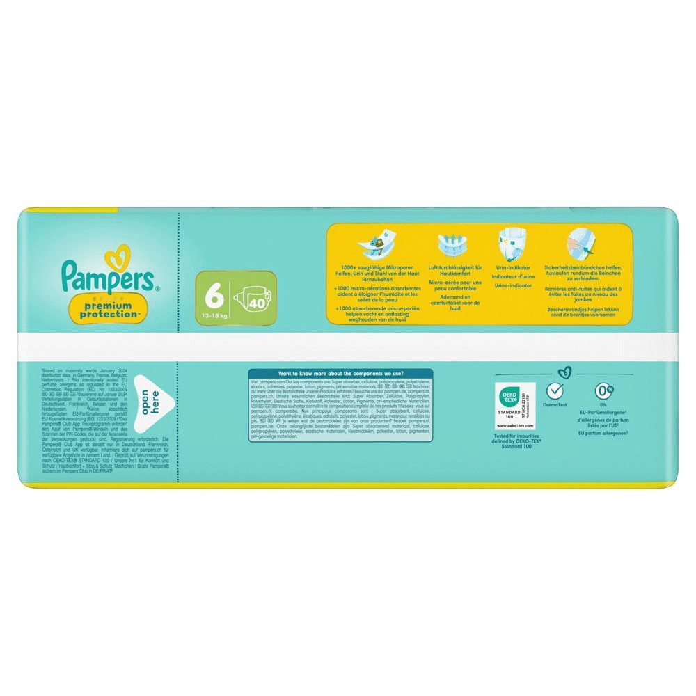 Bild: Pampers Premium Protection Größe 6, 13kg-18kg, Big Pack 