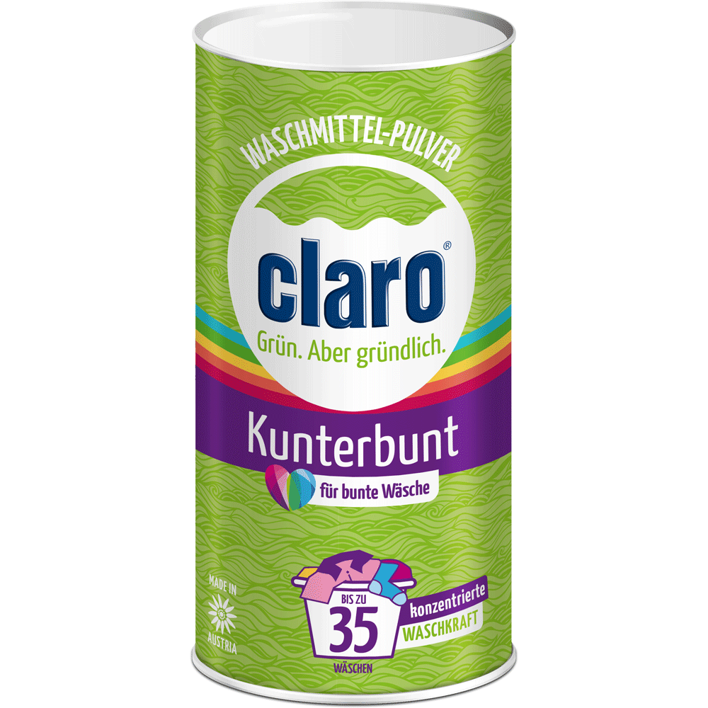 Bild: claro Waschmittel Pulver Kunterbunt