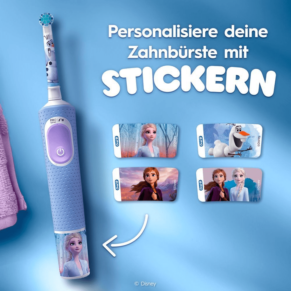 Bild: Oral-B Pro Kids Frozen Elektrische Zahnbürste, Blau/Lila 