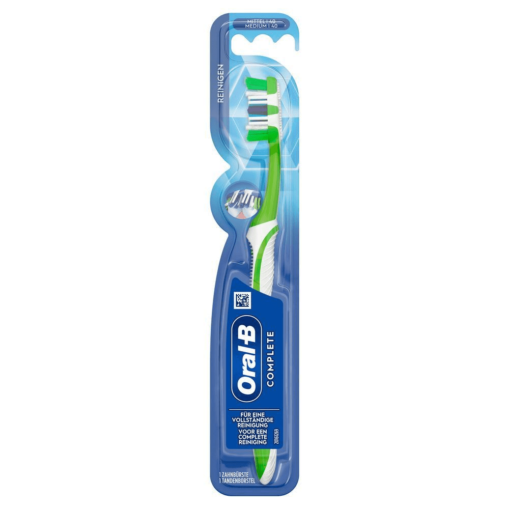 Bild: Oral-B Complete 5 Reinigungszonen Handzahnbürste Mittel, Grün 