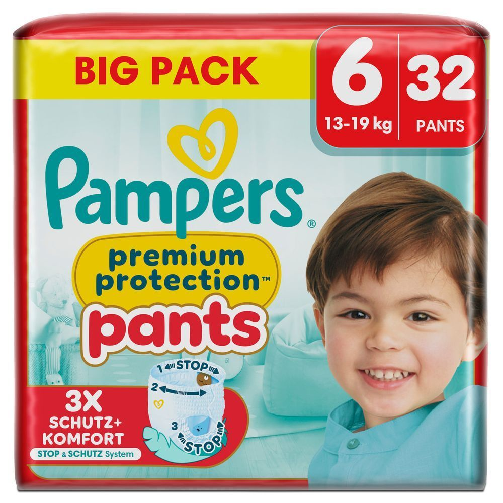 Bild: Pampers Premium Protection Pants Größe 6, 13kg-19kg, Big Pack