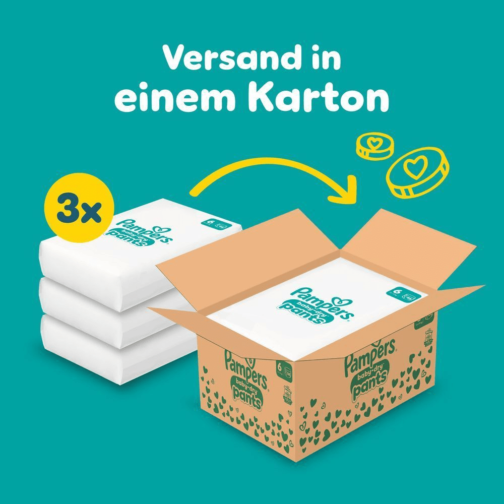 Bild: Pampers Baby-Dry Pants Größe 6, 14kg - 19kg 