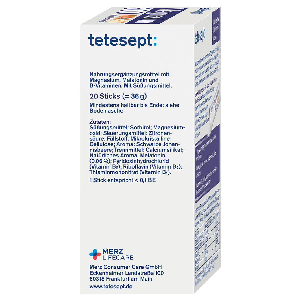 Bild: tetesept: Magnesium 500 Nacht Direkt + Melatonin