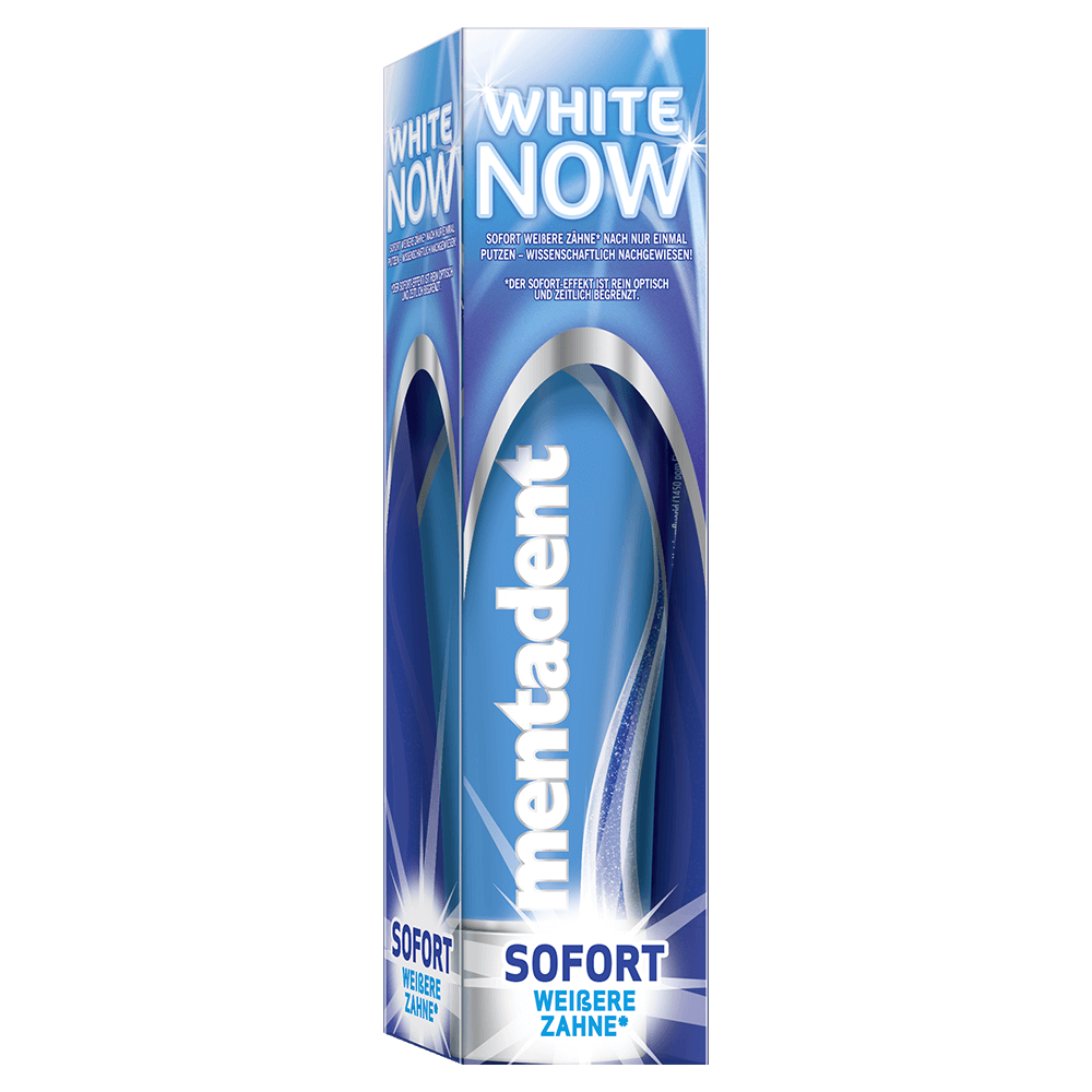 Bild: mentadent White Now Zahncreme