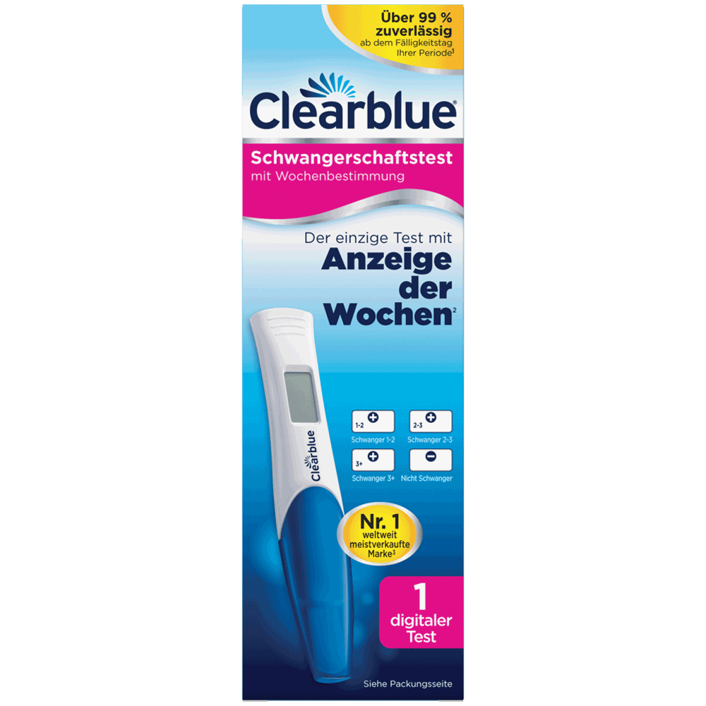 Bild: Clearblue Schwangerschaftsfrühtest