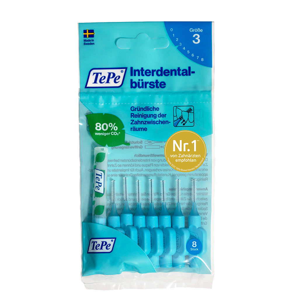 Bild: TePe Interdentalbürsten blau 0.6mm