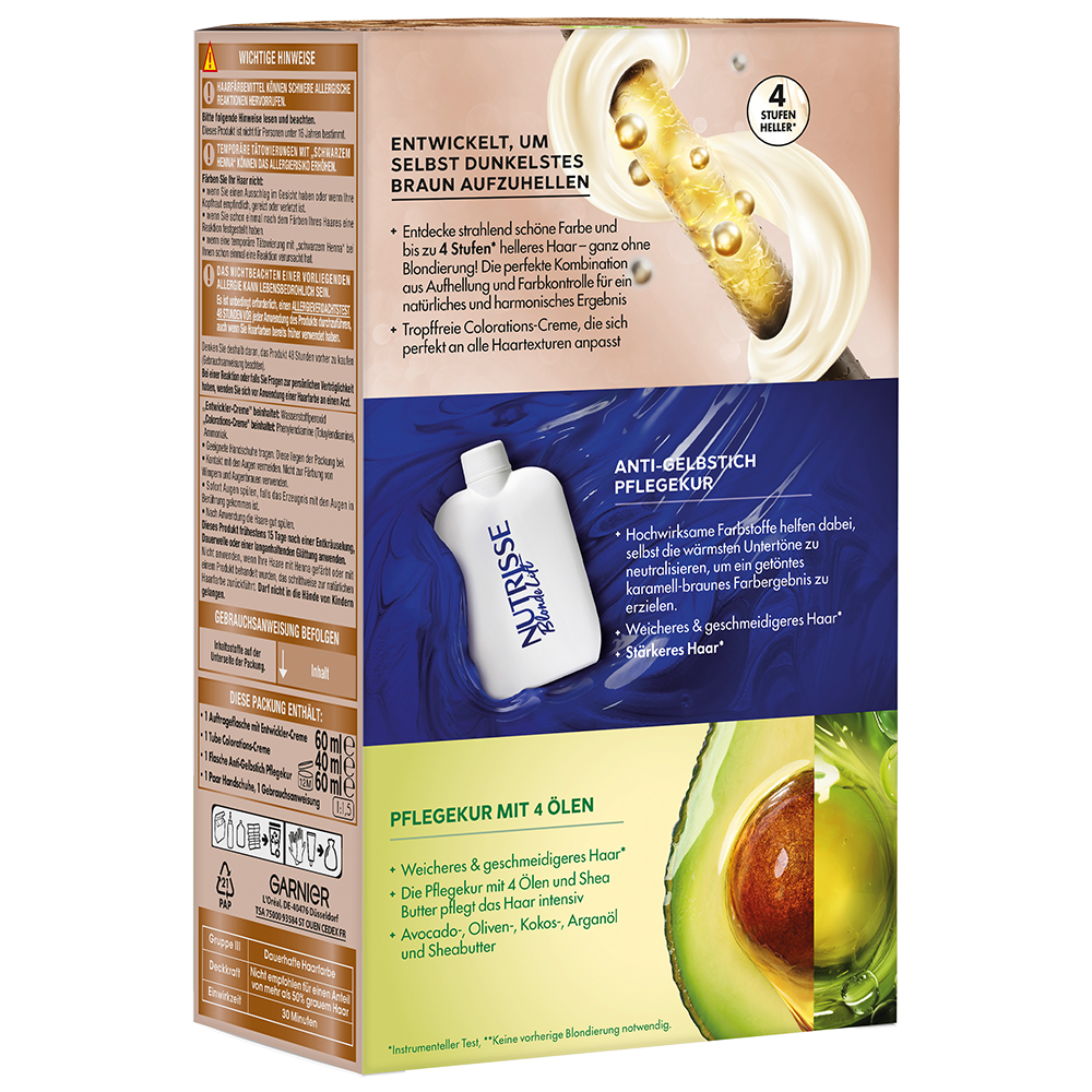 Bild: GARNIER Nutrisse Blonde Lift Karamell Toffee