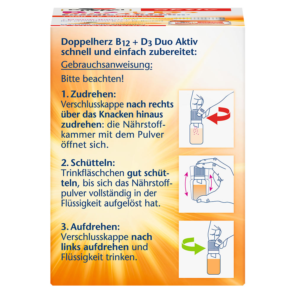 Bild: DOPPELHERZ B12 + D3 Duo Aktiv Energie + Immun 