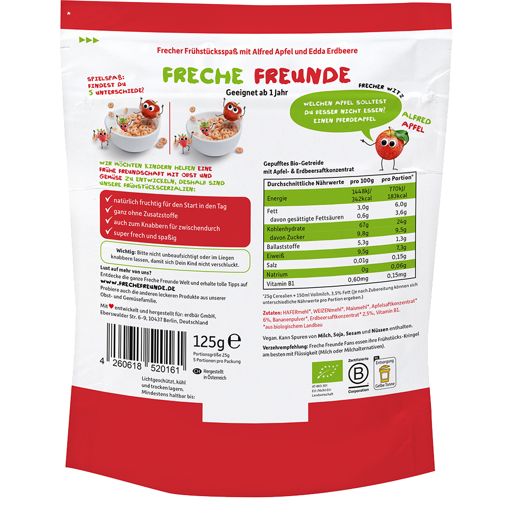 Bild: Freche Freunde Frühstücks-Kringel Apfel-Erdbeere 