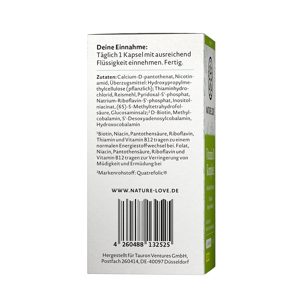 Bild: NATURE LOVE Vitamin B Komplex 