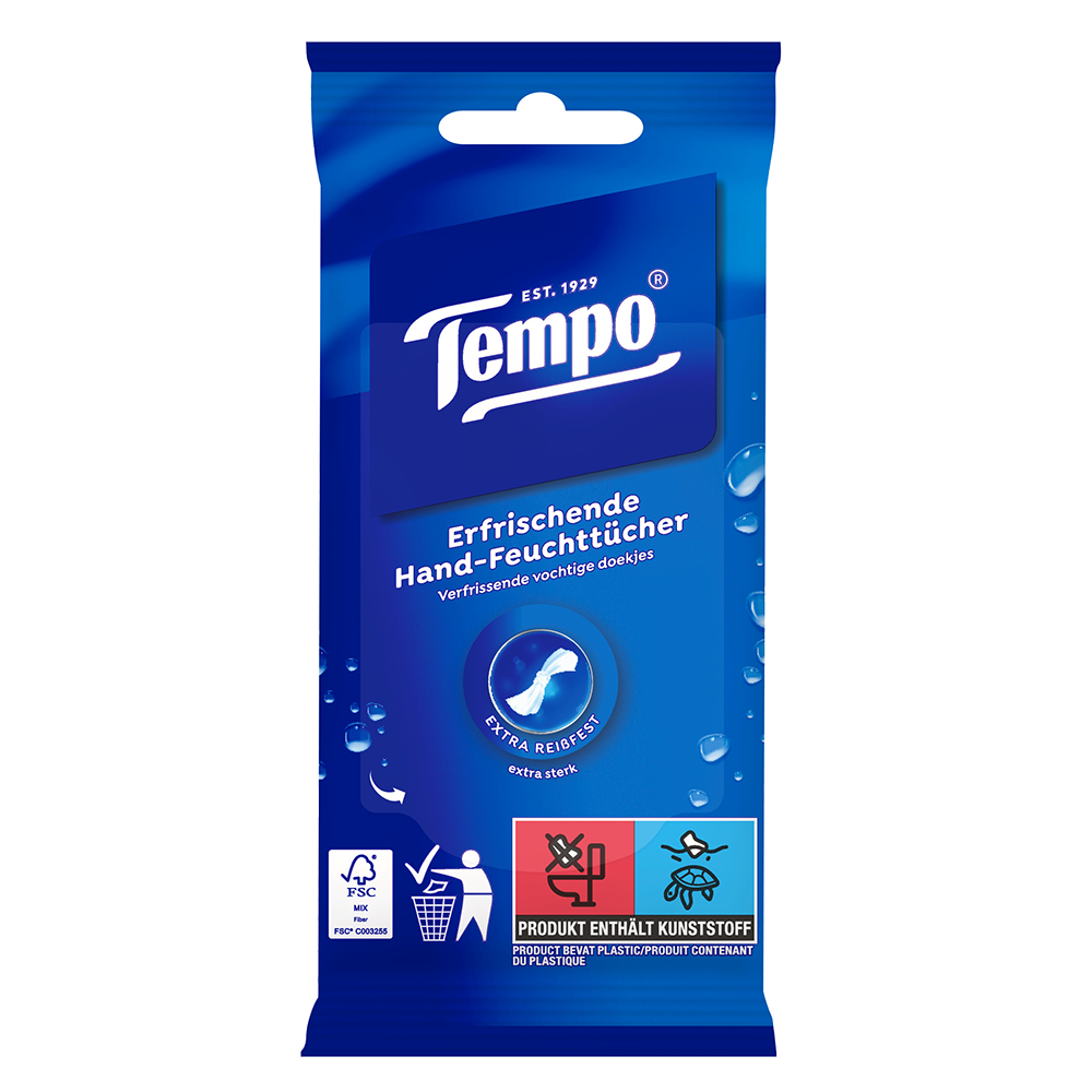 Bild: Tempo Erfrischende Hand-Feuchttücher