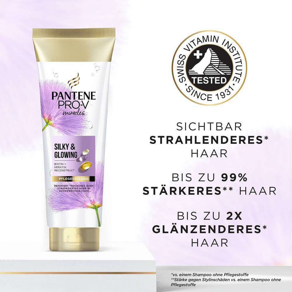 Bild: PANTENE PRO-V Pro-V Silky & Glowing Pflegespülung 