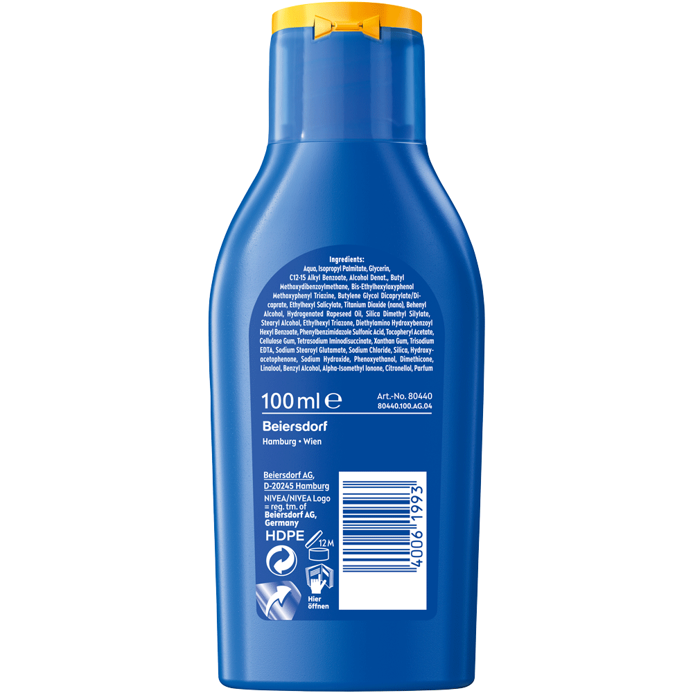 Bild: NIVEA Sun Schutz & Pflege Sonnencreme LSF 30 Mini 