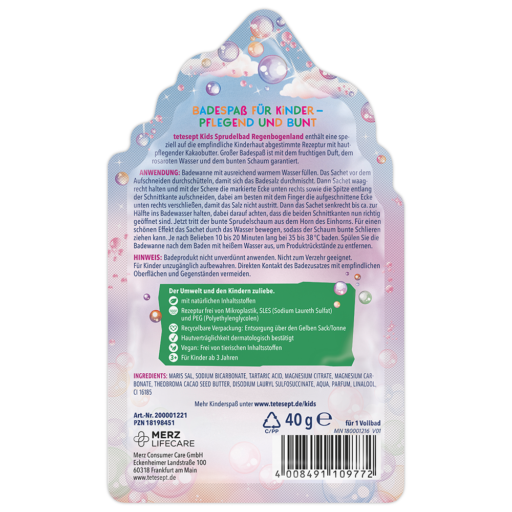 Bild: tetesept: Kids Sprudelbad Regenbogenland 