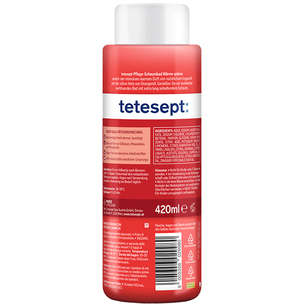 Bild: tetesept: Pflege-Schaumbad Wärme Spüren 