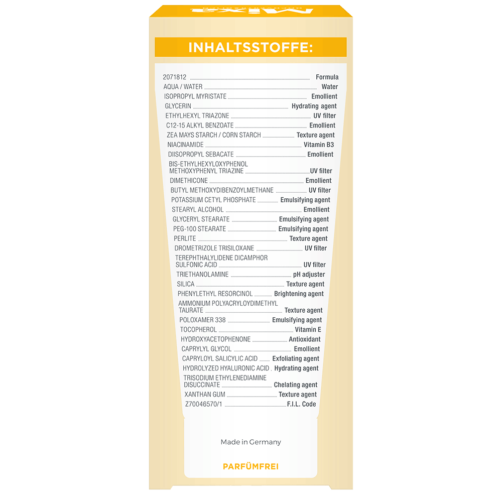 Bild: Mixa Niacinamide Bright Creme LSF 50 