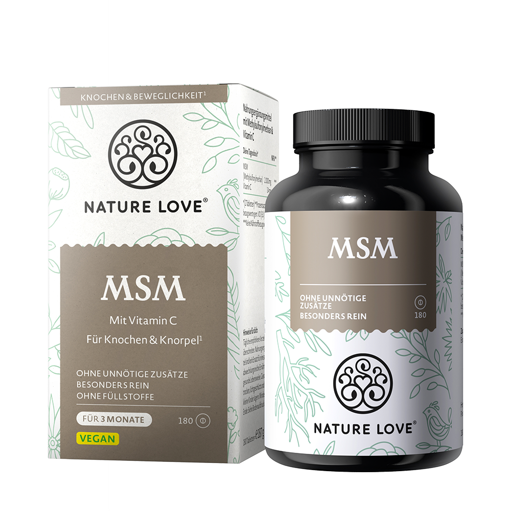 Bild: NATURE LOVE MSM mit Vitamin C 